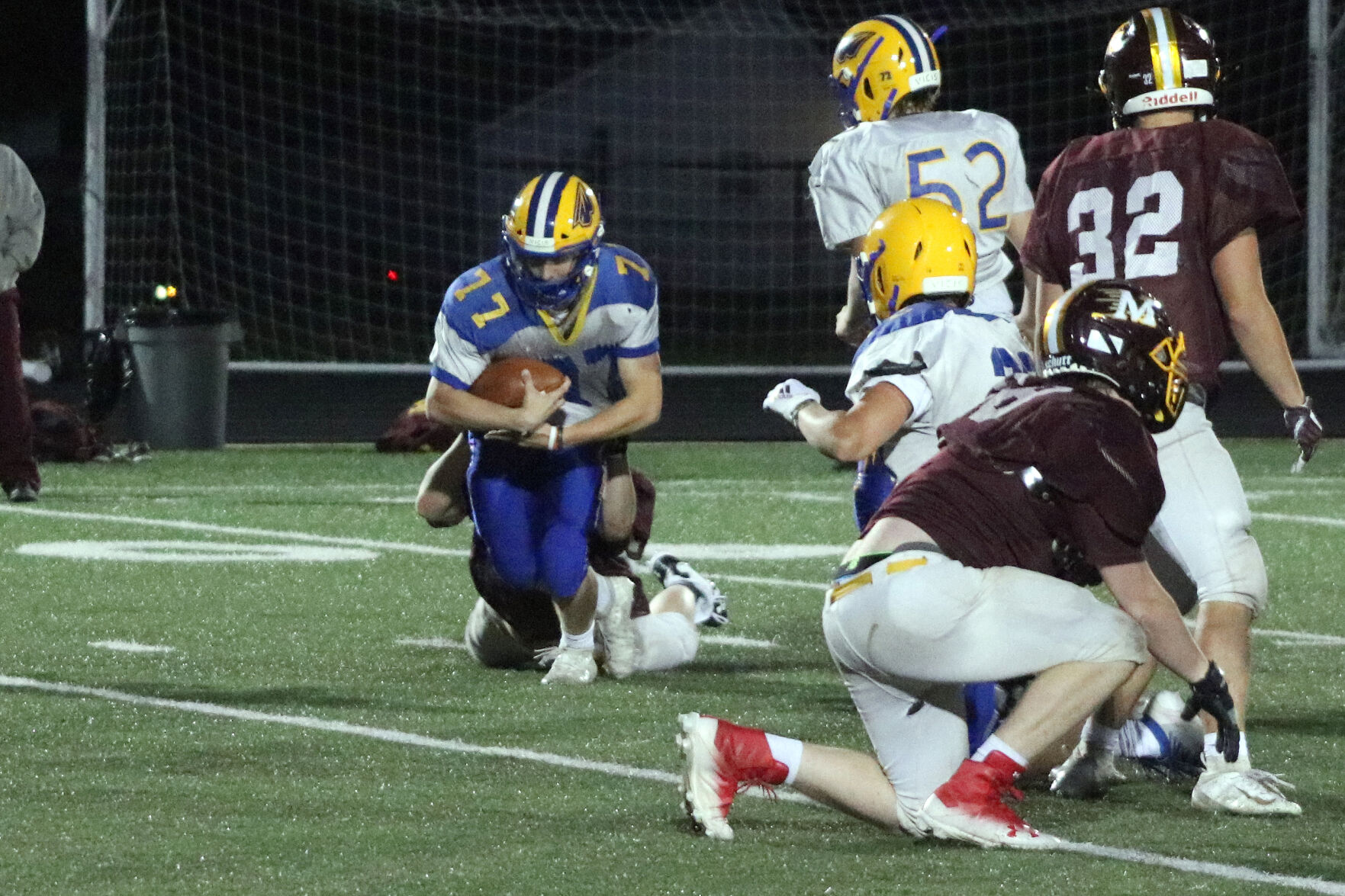 Rice Lake football scrimmage vs. Menomonie 9-18-20